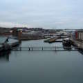 The view over the City Quay from the Apex Hotel.