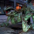 A statue of a dragon in Dundee city centre.