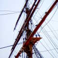 The rigging on the Discovery.