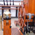The wheel on the RRS Discovery.