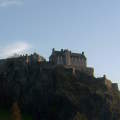 The sun sets on Edinburgh Castle.